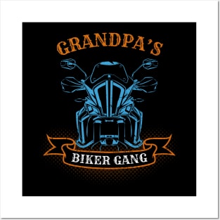 Grandpa's Biker Gang Father's Day Posters and Art